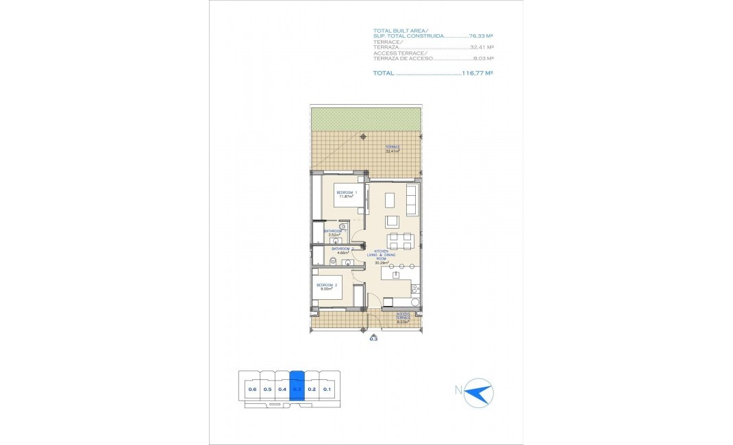 Nouvelle construction - Ground floor apartment - Los Alcázares - Serena Golf