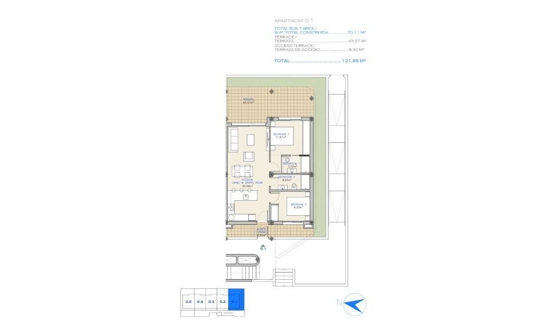 Nouvelle construction - Ground floor apartment - Los Alcázares
