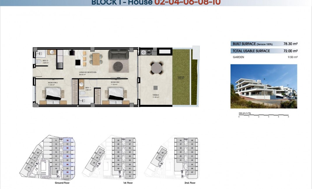 New Build - Ground floor apartment - La marina