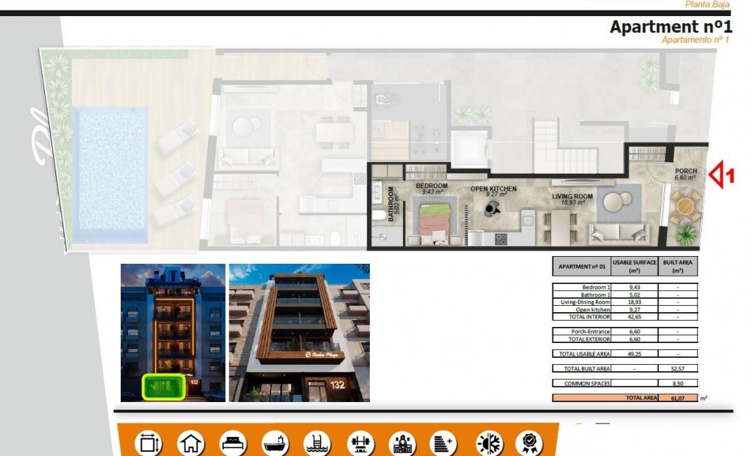 Nouvelle construction - Ground floor apartment - Torrevieja