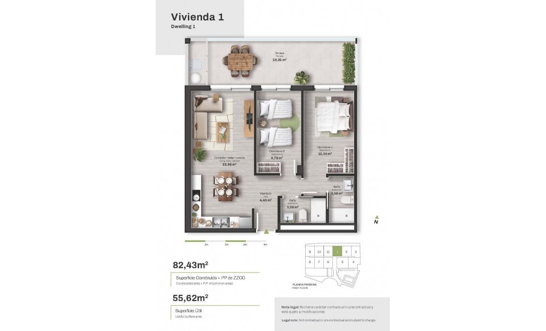 New Build - Ground floor apartment - Mojacar